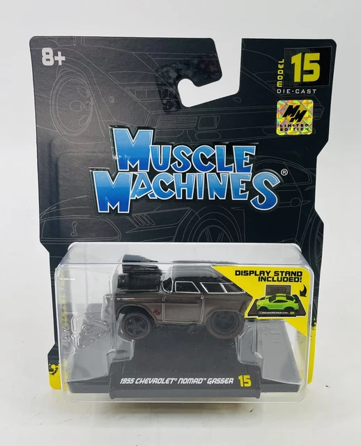 2022 MAISTO MUSCLE Machines BLACK CHASE 1955 Chevrolet Nomad Gasser 22