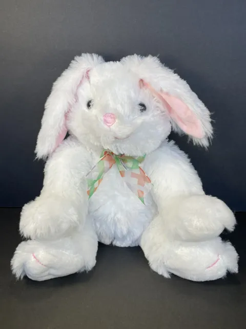 Melissa & Doug White Bunny Rabbit Plush Stuffed Animal Blossom Easter Toy EUC