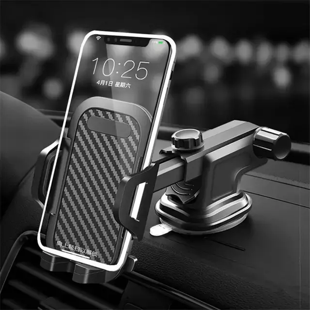 "SecureGrip Car Phone Holder: Strong Suction & Base | Universal Mount for Dashbo