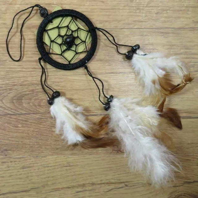 Traumfänger Dreamcatcher Traum Träume Federn Indianer schwarz 6 cm 8530019