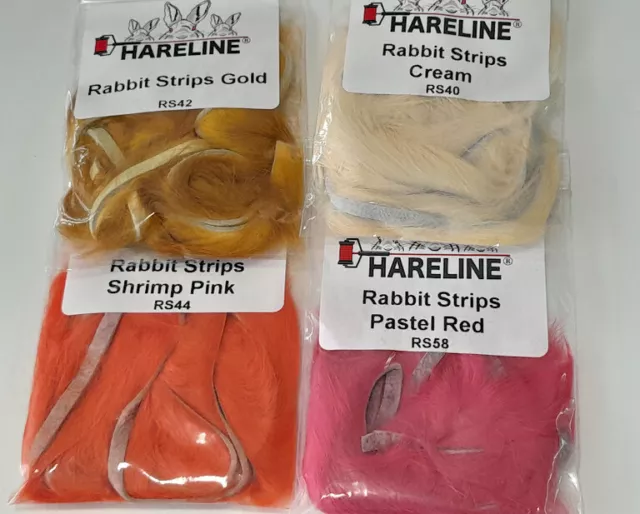 Hareline Rabbit Strips Fly Tying Zonker Fur 52 Colors To Choose From