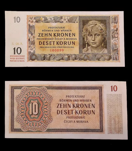 1942 - 10 Kronen Bohemia & Moravia (REPRODUCTION)