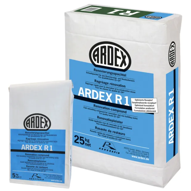 ARDEX R 1 Renovierungsspachtel Spachtelmasse Schnellspachtel Spachtel Q1 - Q4