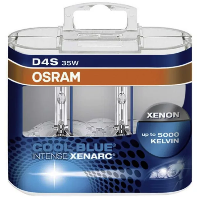 2x Set Osram D4S Cool Blue Intense Duo Box Xenarc Xenon Bulbs 5000K 35W Blue