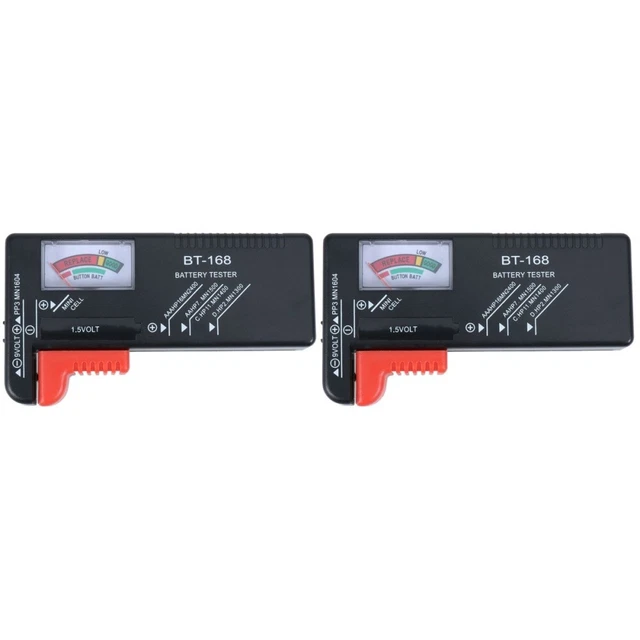 2 tester batteria organizzatore batteria accurato portatile per batteria D AA 1,5 V