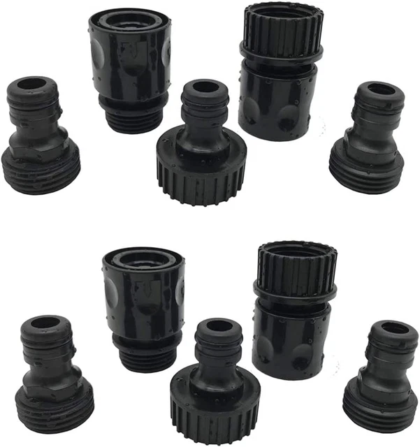 PLASTIC GARDEN HOSE Connector Set Male and Female Quick Release