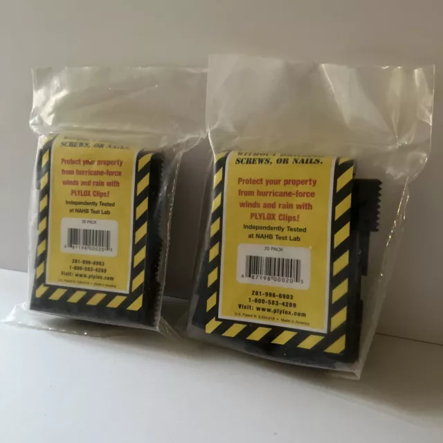 Paquete de 40 - Clips para ventanas de acero al carbono PLYLOX Windstorm 1/2 3