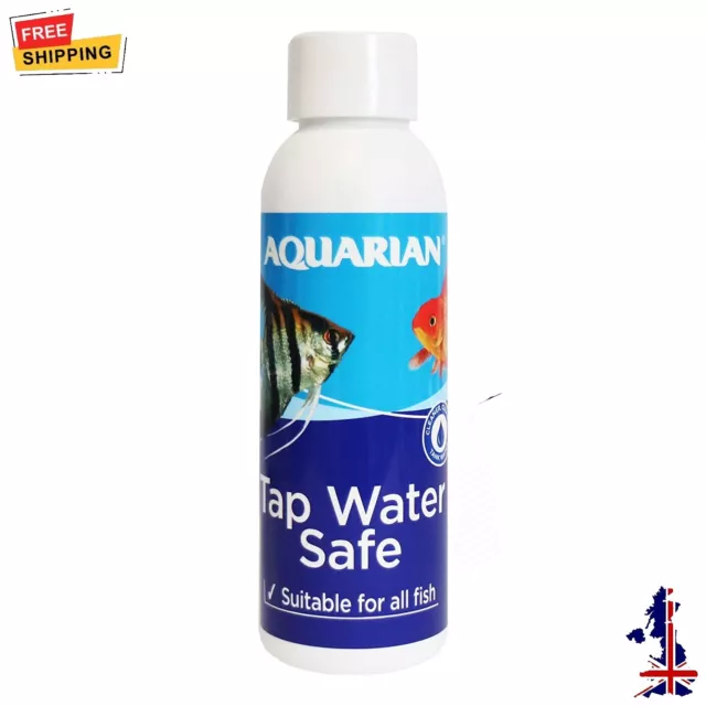 AQUARIAN TAP WATER SAFE, Aquarium Water Conditioner, 118 ml Bottle,White