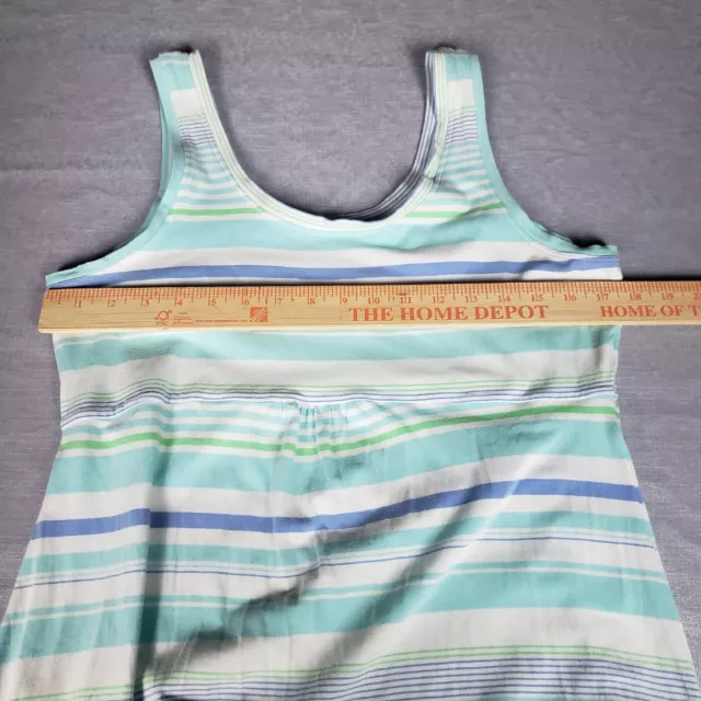 COLUMBIA Sportswear Reel Beauty II Maxi Dress Size Large Candy Mint Striped NWOT 3