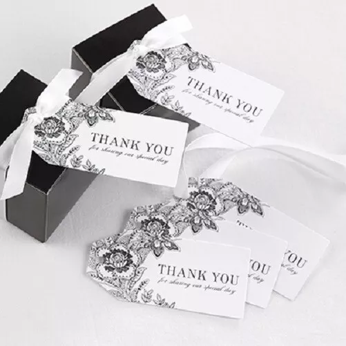 Wedding Favour Tags x 25 For Thank You Gift Party Bomboniere Souvenir Floral