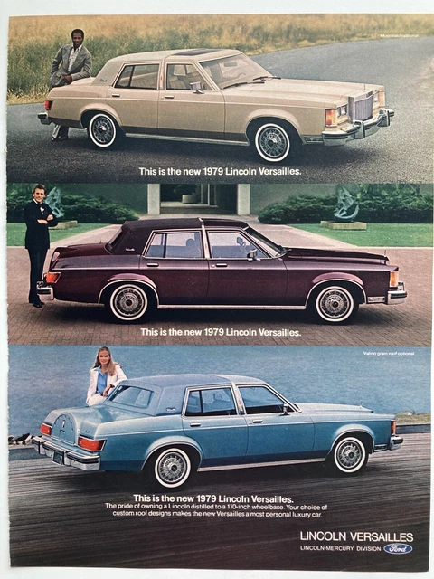 1979 Lincoln Versailles Large Print Ad