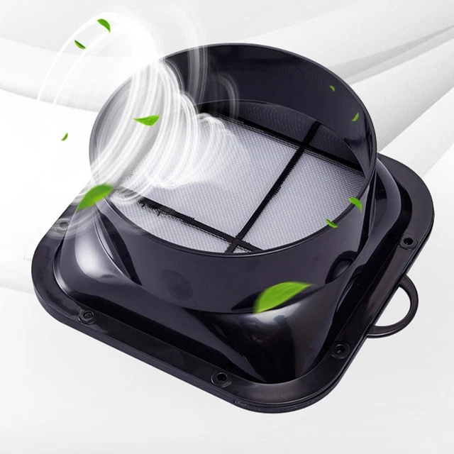 Lot De 2 Grilles D'aération ABS Pour Camping-car - Ventilation Efficace, Légères, Faciles à Installer (noir) - 7