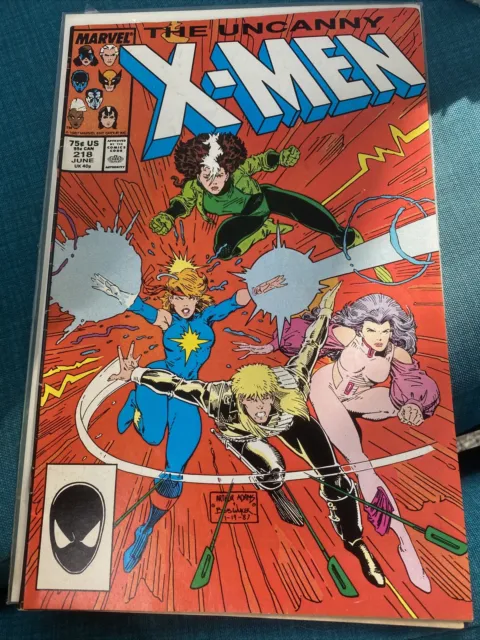 Marvel Comics Uncanny X-men #218! Rogue Dazzler Psylocke Longshot