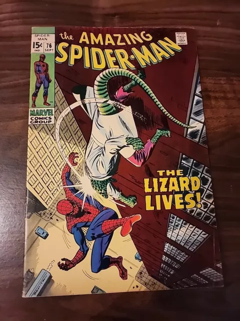 Amazing Spider-Man #76 The Lizard Lives! Cover Appearance 1969 Vintage FN/VF