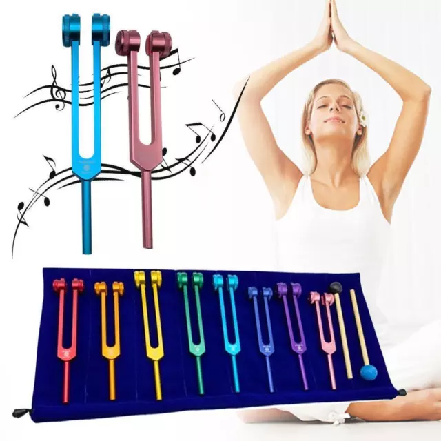 Chakra Tuning Forks Set For Healing, Mind and Spirit Harmony Perfect (8 J7J8 2