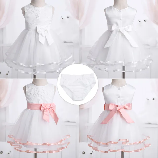 Infant Girl Baby Flower Party Occasion Wedding Communion Christening Dress Gown