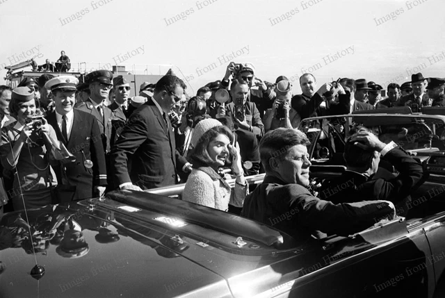 8x10 Print John F. Kennedy Jackie Kennedy Dealey Plaza 1963 Assassination #FFS