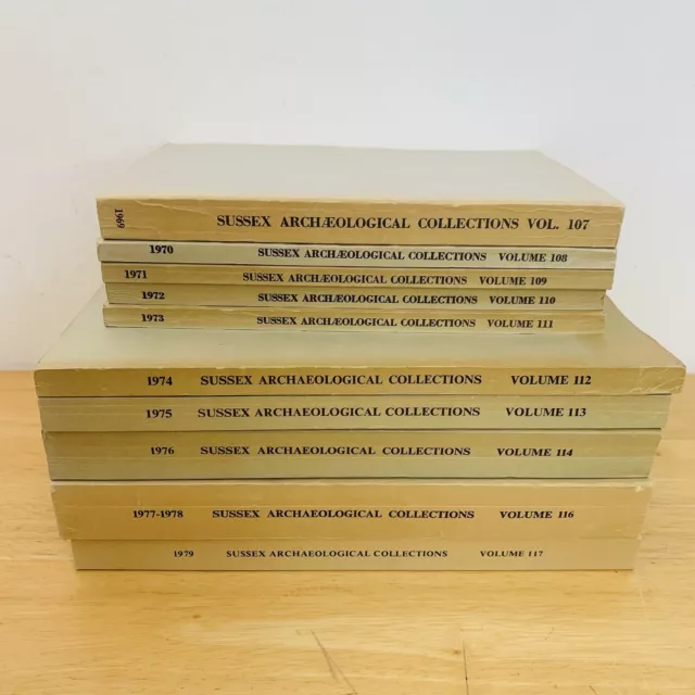 Sussex Archaeological Collections Bundle x 10 1969 - 1979 (107-117) Book Job Lot