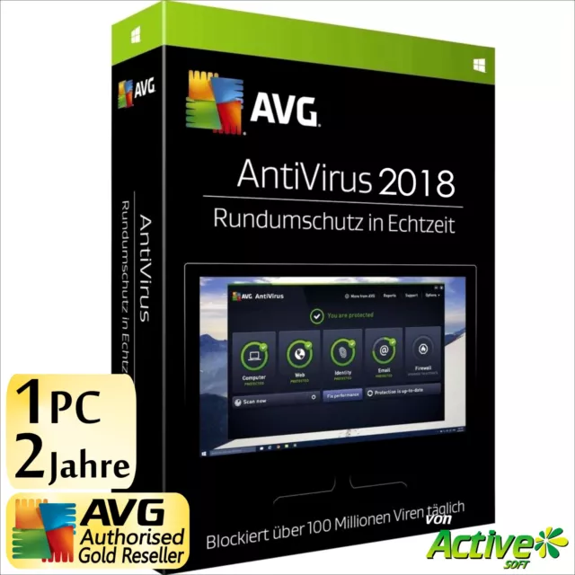 AVG AntiVirus 2024 1PC 2Jahre | VOLLVERSION | Anti-virus Security Premium DE UE