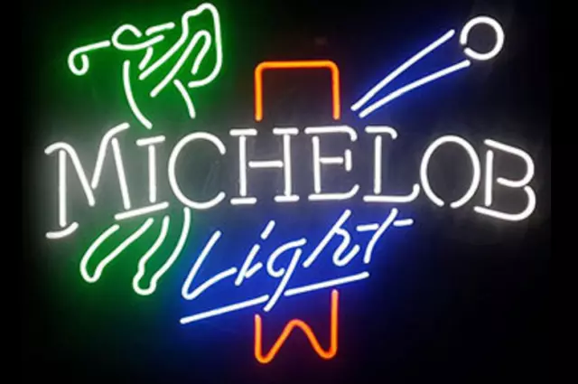 MICHELOB LIGHT Golf Neon Sign Light Club Beer Bar Pub Wall Decor Artwork 19"x15"