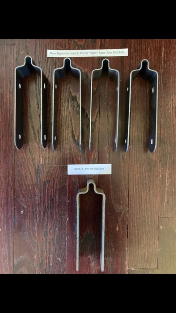 Barn door roller brackets for J.E.Porter style roller. New replacement hangers 2