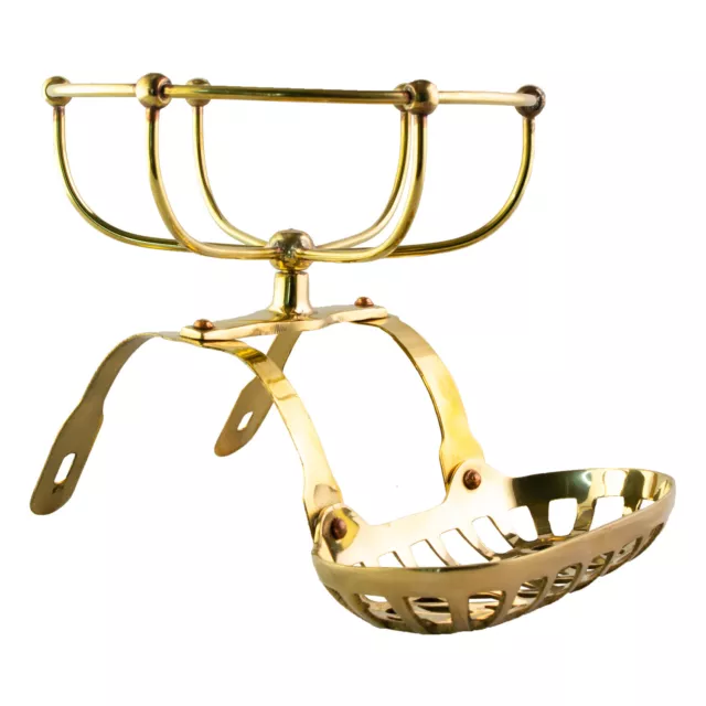 Polished Brass Clawfoot Tub Soap Dish with Sponge Holder