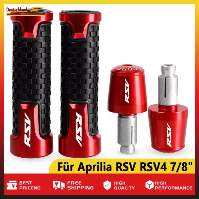 Für Aprilia RSV RSV4 7/8" 22MM 24MM Motorrad-Griff-Lenker-Griff-Endstopfen-Sets