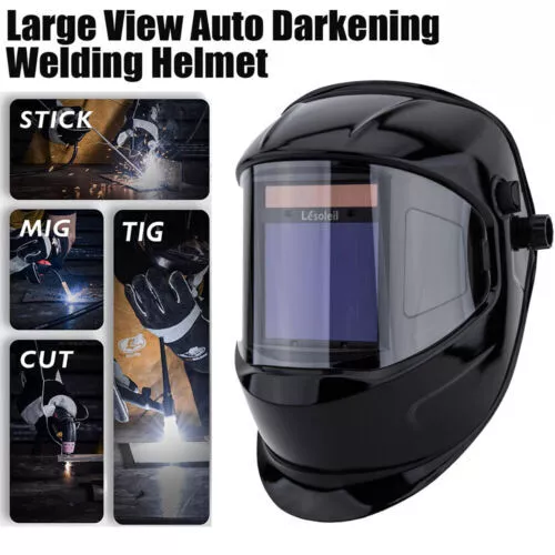 Pro Solar Large Window Auto Darkening Welding Helmet with SIDE VIEW Welder Mask