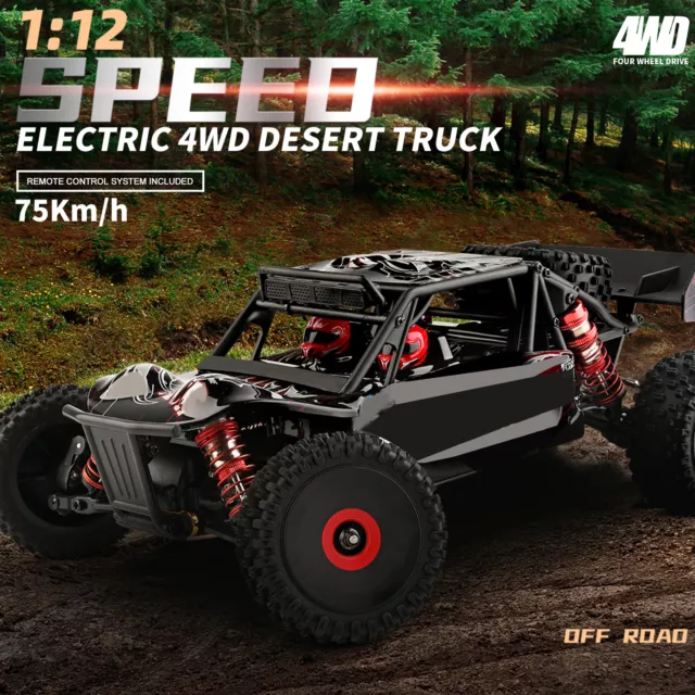 WLtoys 124016 1:12 2.4G RC Car 75KM/H Brushless High Speed Off-Road Racing Buggy