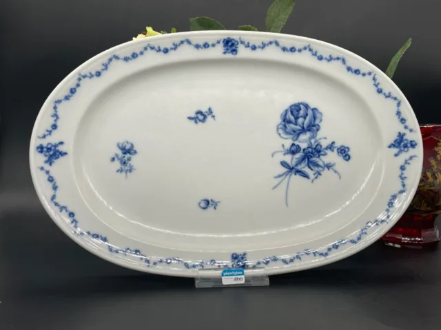 Fürstenberg, Lottine Oval 33x21cm Platter - Blue Rose Porcelain Mint