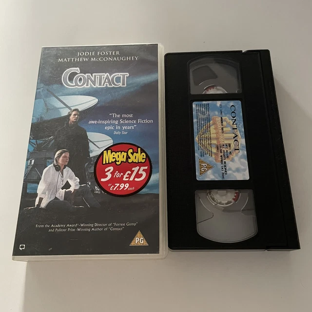 CONTACT (VHS/SUR, 1998) Jodie Foster Matthew McConaughey Video £5.95