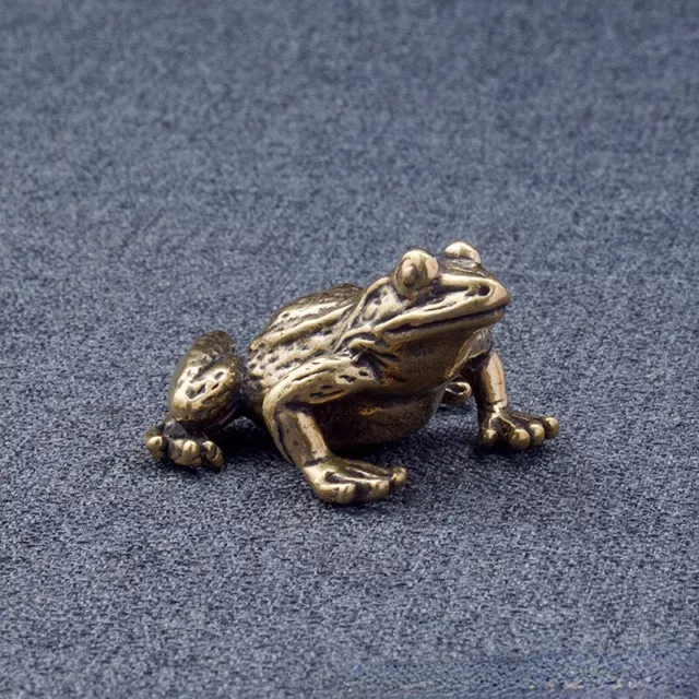 Solid Brass Frog Figurine Statue House Office Decoration Animal Figurines Toys