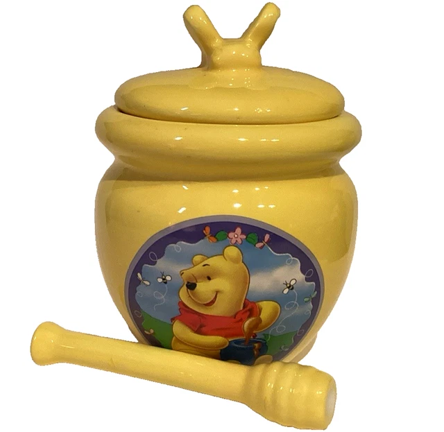 DISNEY WINNIE THE Pooh Honey Jar With Bee On Top Houston Harvest Gift 