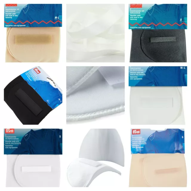 Prym Set In Shoulder Pads with Hook & Loop Fastening VARIOUS COLOURS