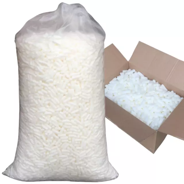 White Packing Peanuts Any Qty Biodegradable Value Loose Void Fill Chips Box