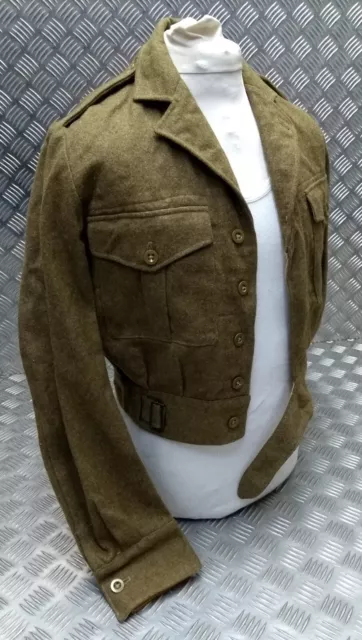 Vintage Battledress Blouse British Army Short Jacket War Department 1949 Pattern