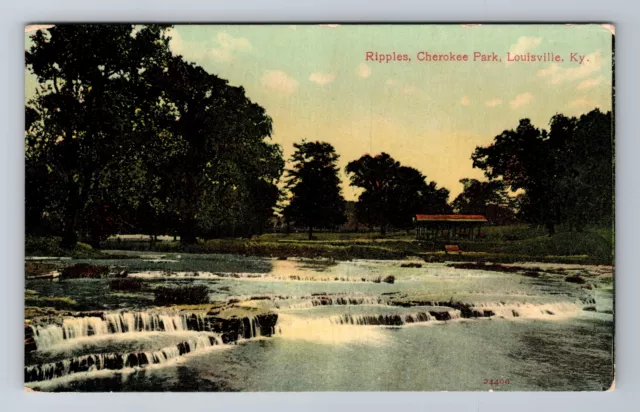 Louisville KY-Kentucky, Cherokee Park Ripples, Antique Vintage Souvenir Postcard