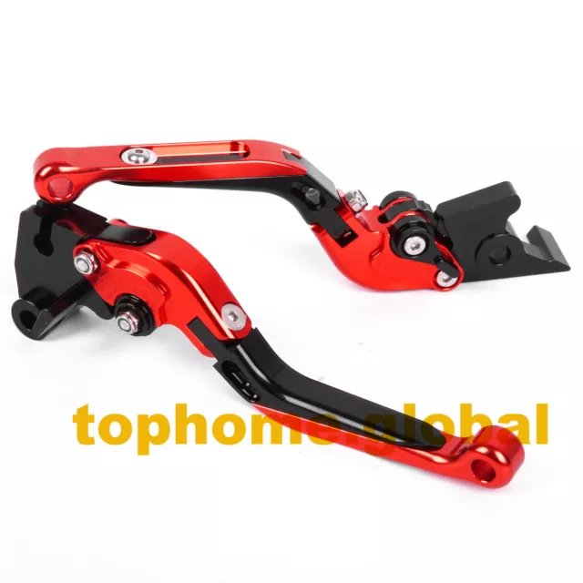 Fit Honda CBF125 2009-2013 Folding Extending Clutch Brake Levers Red Pair UK