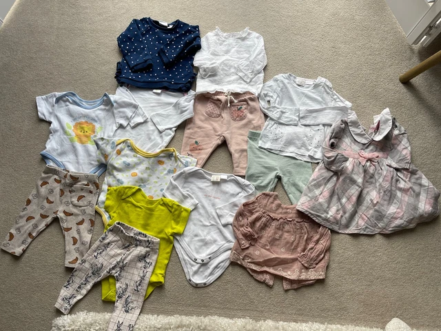Bambina zara vestiti pacchetto leggings camicia abito 3-6 m immacolata
