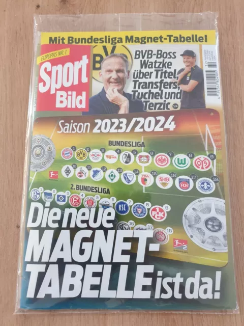 Sport Bild Bundesliga Magnettabelle 2022 23 FUSSBALL BUNDESLIGA SPORT Bild inkl Magnettabelle Saison 2023/2024 NEU