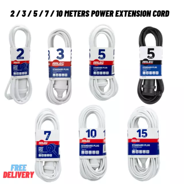 2 / 3 / 5 / 7 / 10 Meters Power Extension Cord Extension Lead Extension Cable OZ