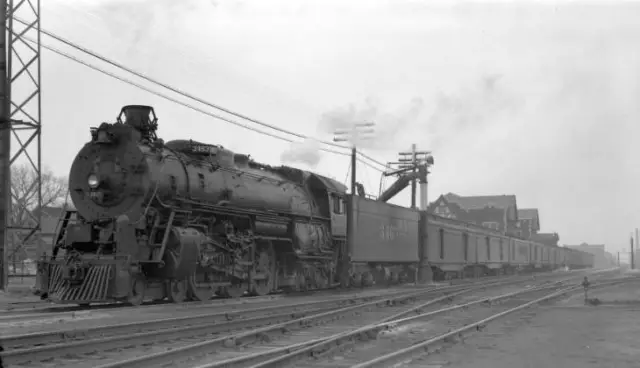 AT&SF SANTA FE Railroad locomotive engine No. 3410 type 4-6-2 OLD TRAIN ...