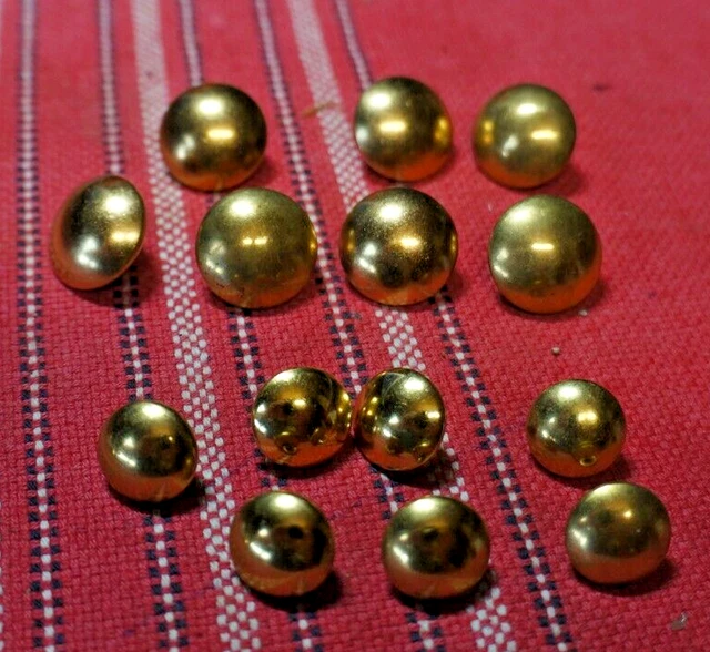 Boutons à Tige Dorés - Lot De 10 (11/15/21 Mm) - Couture Déco Vêtements