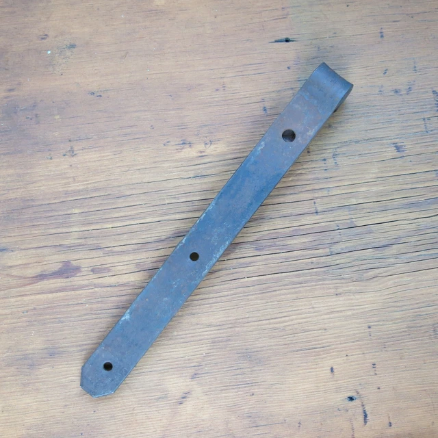 vintage Blacksmith hand forged barn door hinge, strap hinge barn gate 3
