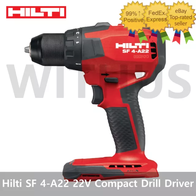 Hilti SF 4-A22 22V Compact Drill Driver Keyless Cordless 13mm 2100Rpm Bare Tool