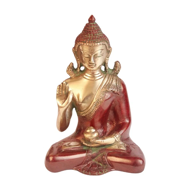 Brass Blessing Gautam Buddha Idol Brass Statue Figurine Gift
