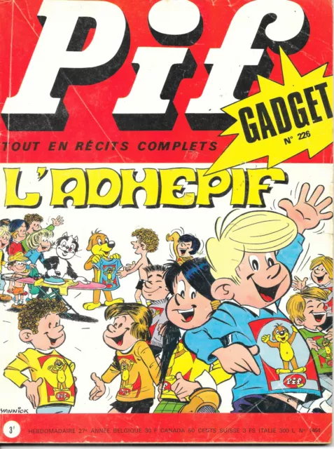 Pif Gadget N°226 - Ed. Vaillant -  Juin 1973 - (Sans gadget) - ABE