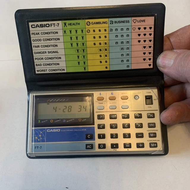Calculatrice Casio FT-21 Fortune Telling - Rare Modèle 1988 - Fonctionnelle