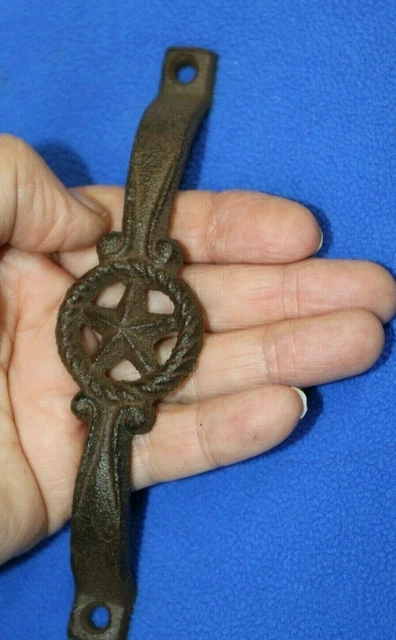 Texas Cabinet Pulls Handles Rustic Cast Iron Lone Star Design, 6 inch, HW-75