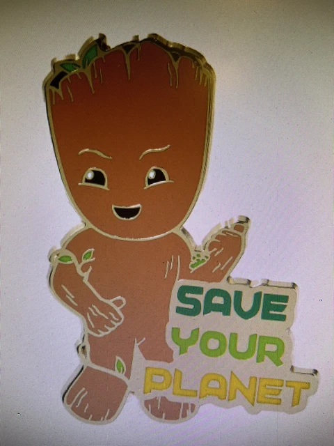 Marvel I Am Groot Save Your Planet Enamel Pin - BoxLunch Exclusive NIP